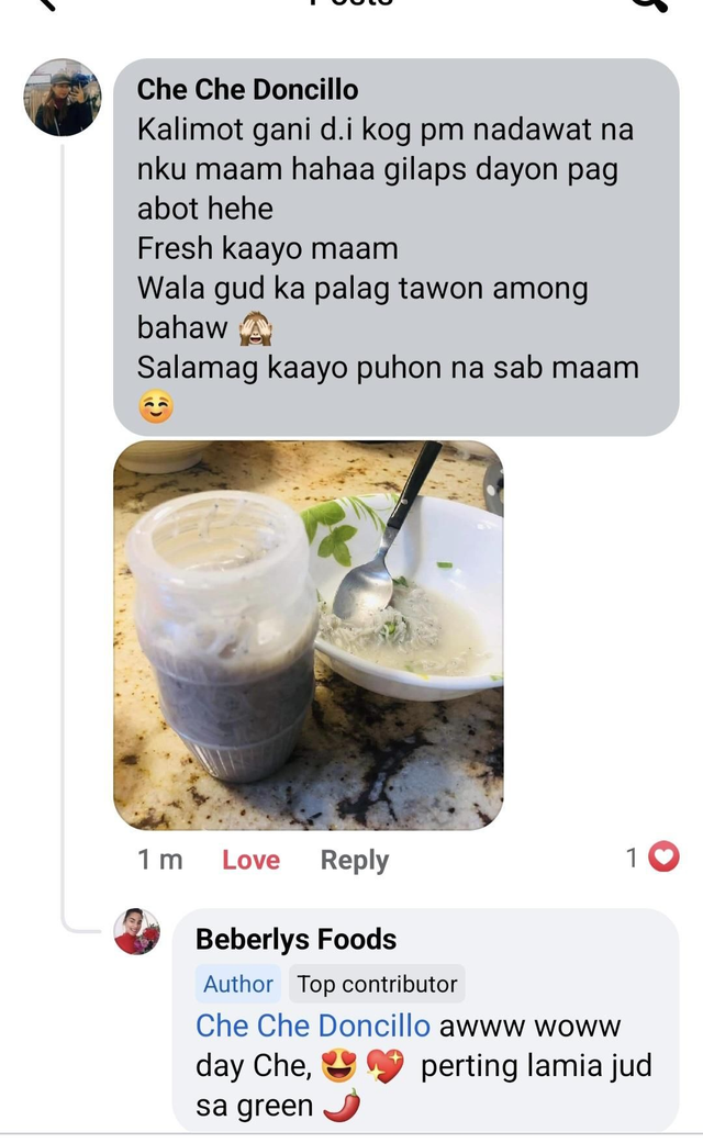 A satisfied customer ginamos- Che Che Doncillo (March 2024)