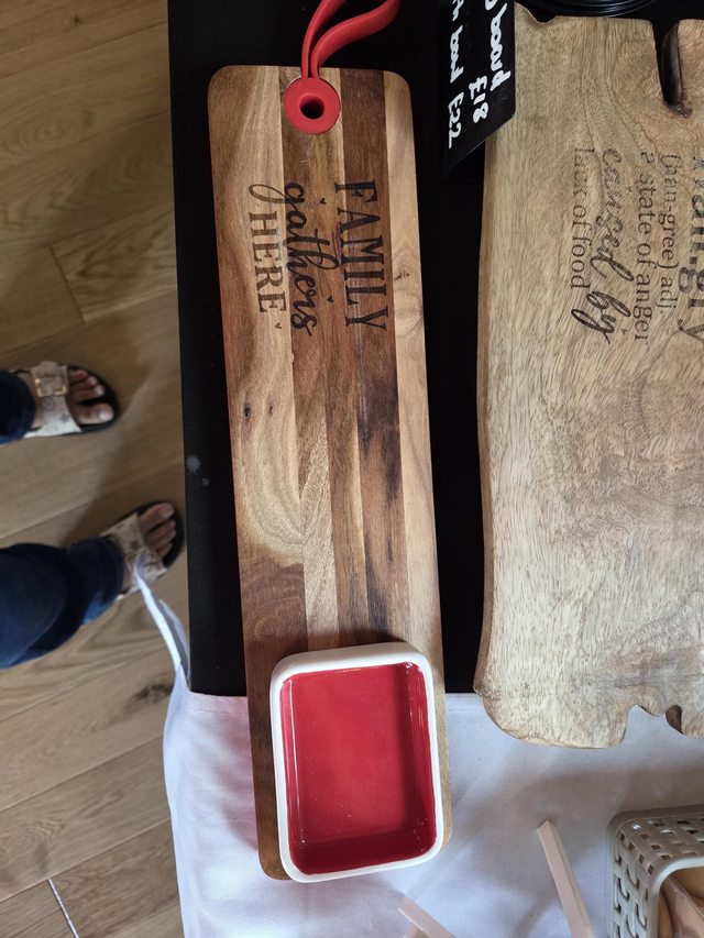 Bowl and serving board