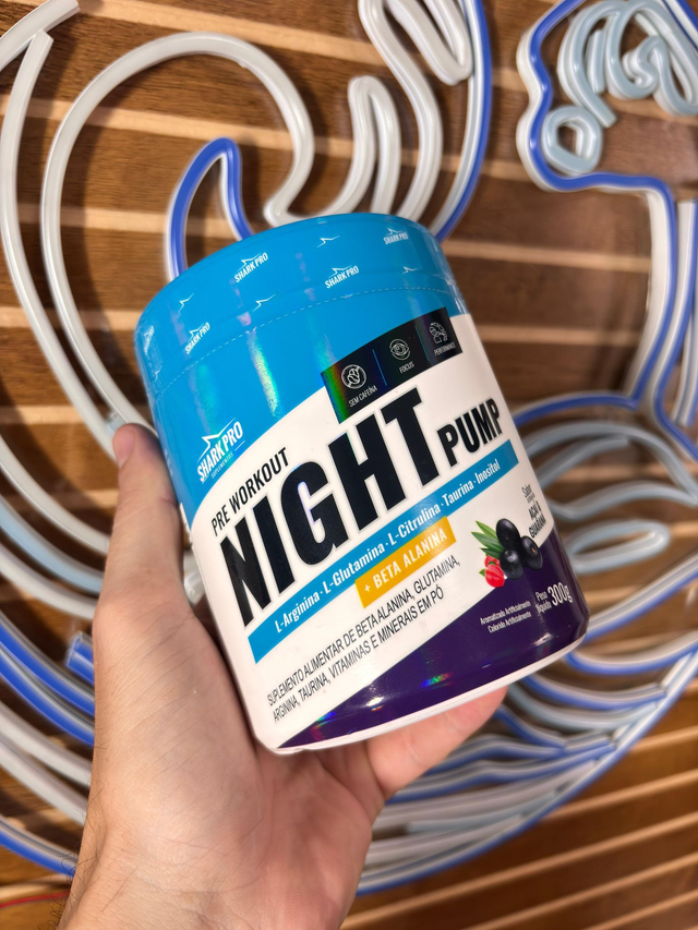 Pré treino sem cafeína Night Pump 300 g - Shark Pro