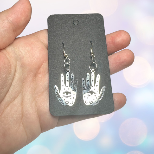Silver Hand Earrings