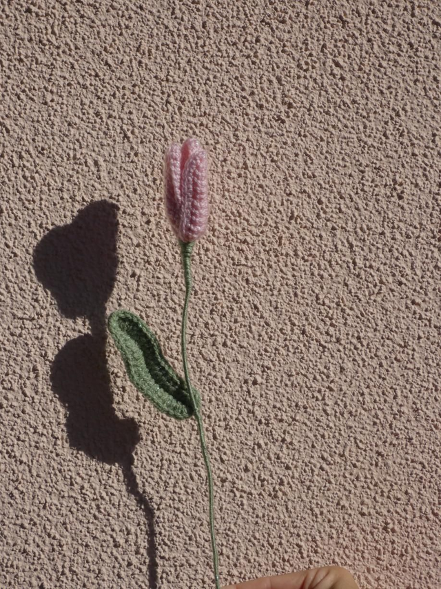 Tulipe rose clair pailleté 