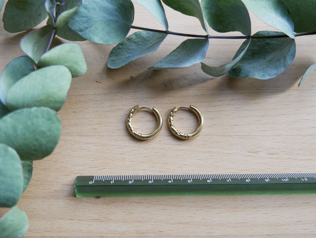 Créoles dorées réversibles 18mm