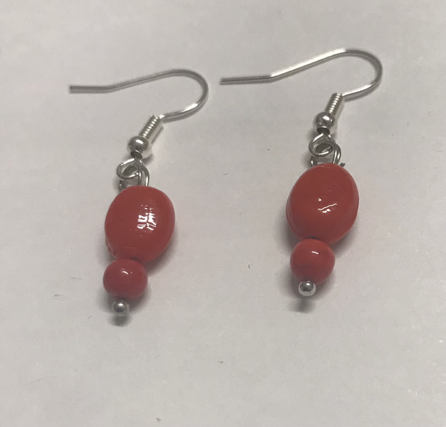 Red Dangling Earrings-RDE3337