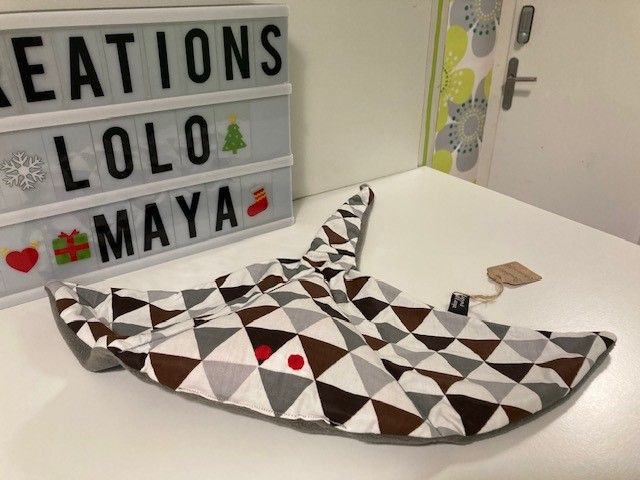 Doudou Raie Manta (Raimonde) coton et polaire tout doux