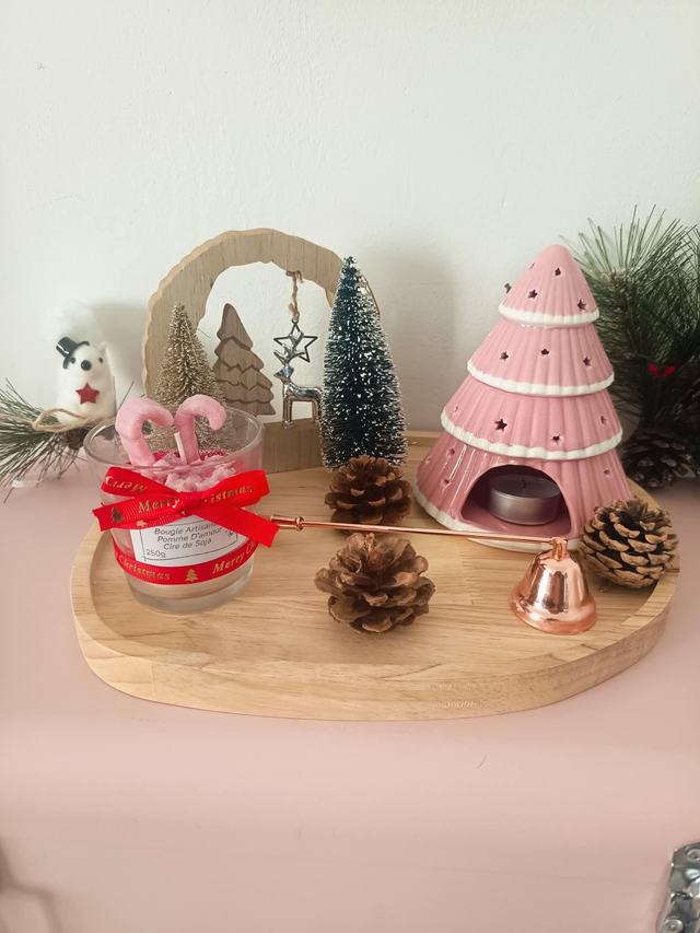 Bougie Artisanale &quot;Pomme d&#039;Amour&quot;