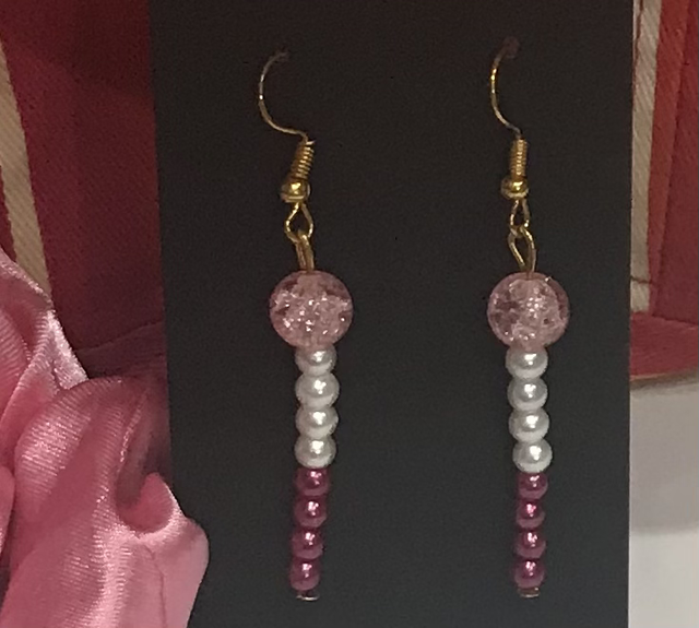 Pink Dangling Earrings- PDE45