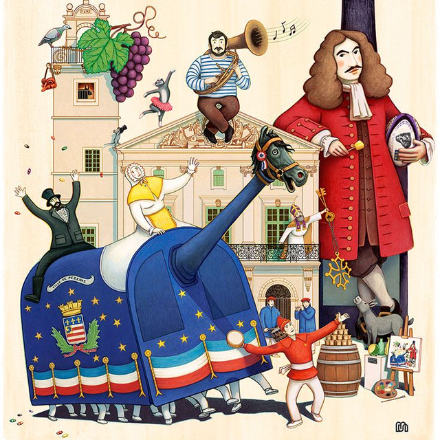 PÉZENAS, Toute une histoire : 50x70 cm ✦ Édition LIMITÉE ✦