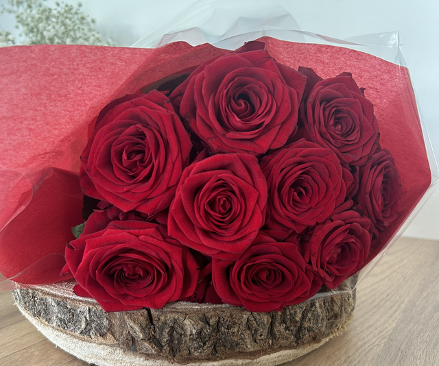 Bouquet 9 roses rouge 
