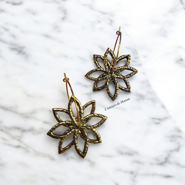 Boucle d&#039;oreille en argile polymère  