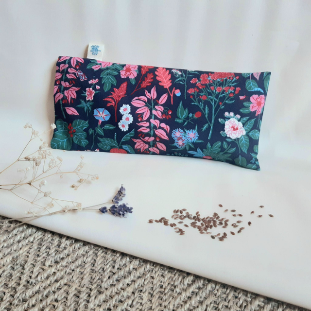 Coussin relaxant pour les yeux aux graines de lin bio &amp; apaisantes / Balade automnale