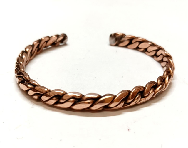 Bracelet Cuivre tressé demi rond 