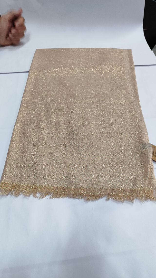 Stola ORO ROSA elegante misto seta viscosa nuova con cartellino