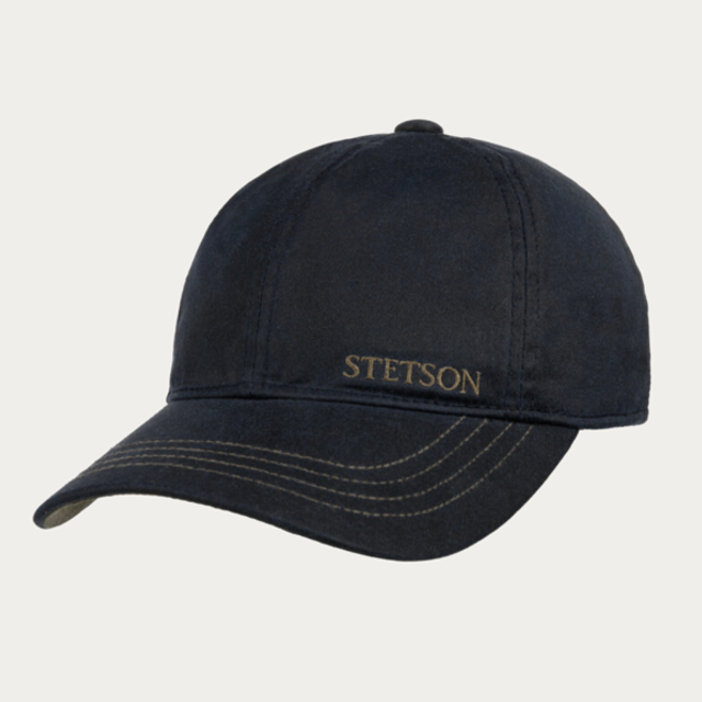 Stetson Baseball Cap Waxed Cotton Navy