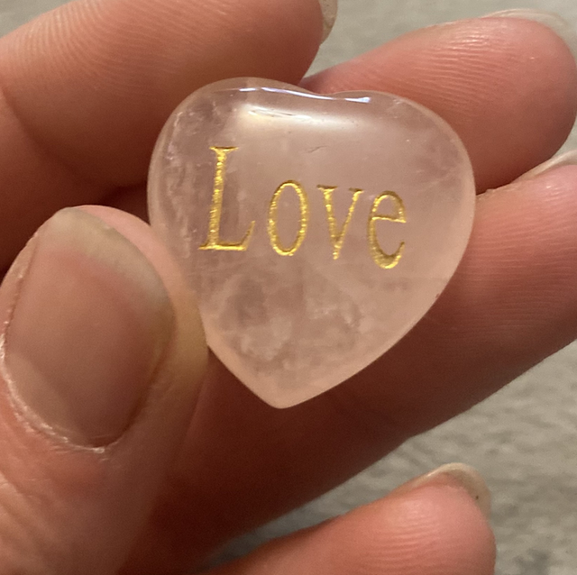 Rose Quartz love heart