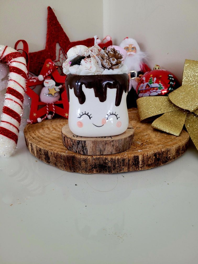 Bougie Chamalow Chocolat Joyeuse – Version Chantilly & Magie