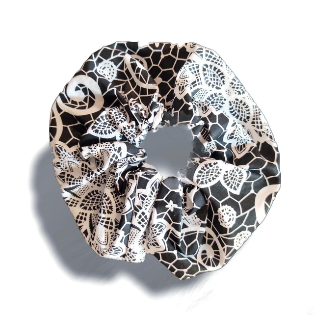 Chouchou XL coton dentelle 