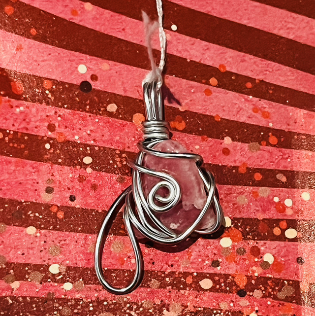 Pendentif en rhodocrosite