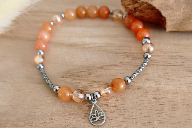 A Bracelet "Élan" Aventurine orange 