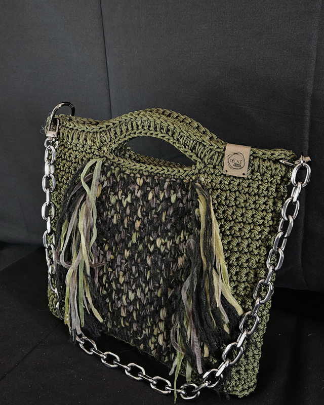 Sac porté épaule et main Amazone kaki