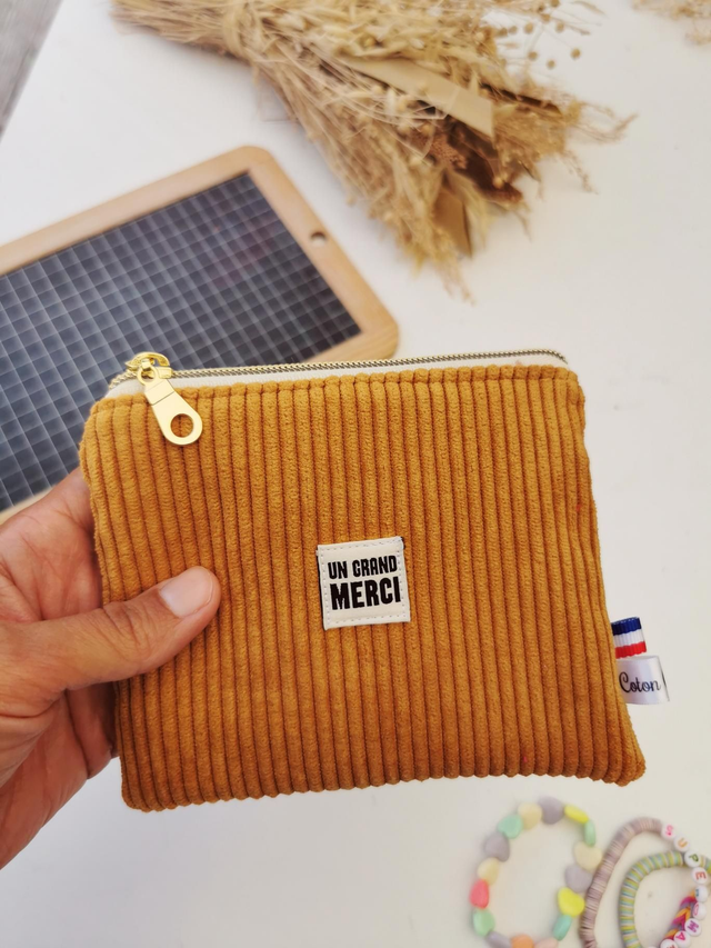 Pochettes "un grand merci" ocre