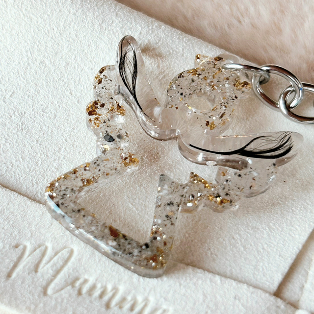 Nøkkelring engel • 70mm • sølv • Emil