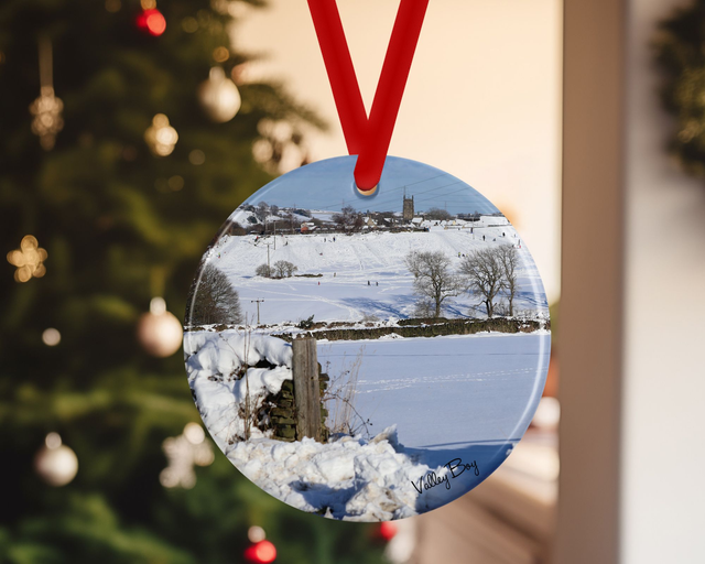 "Penistone in the Snow" Ceramic Christmas Decoration      