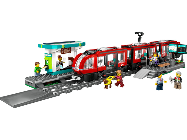 LEGO 60423 Straßenbahn mit Haltestelle