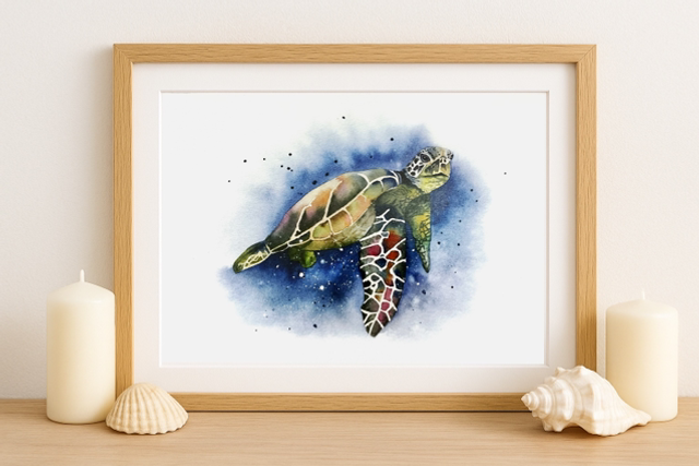 Affiche « Tortue marine »