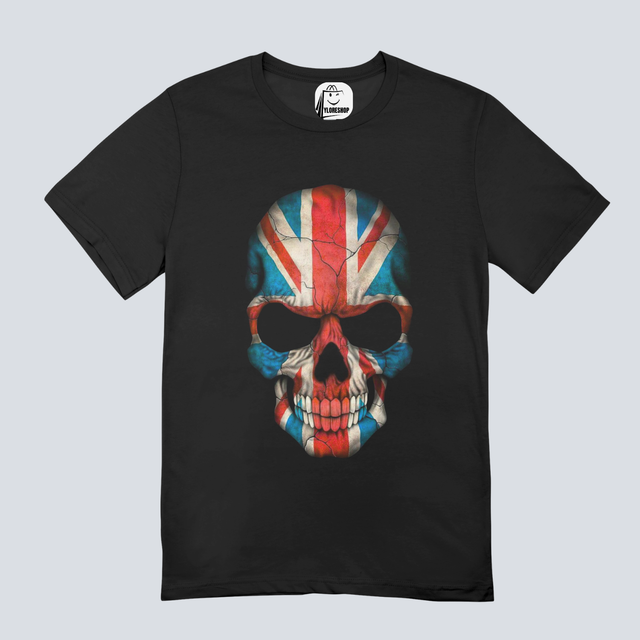 T-shirt cotone-unisex-Teschio London Stile