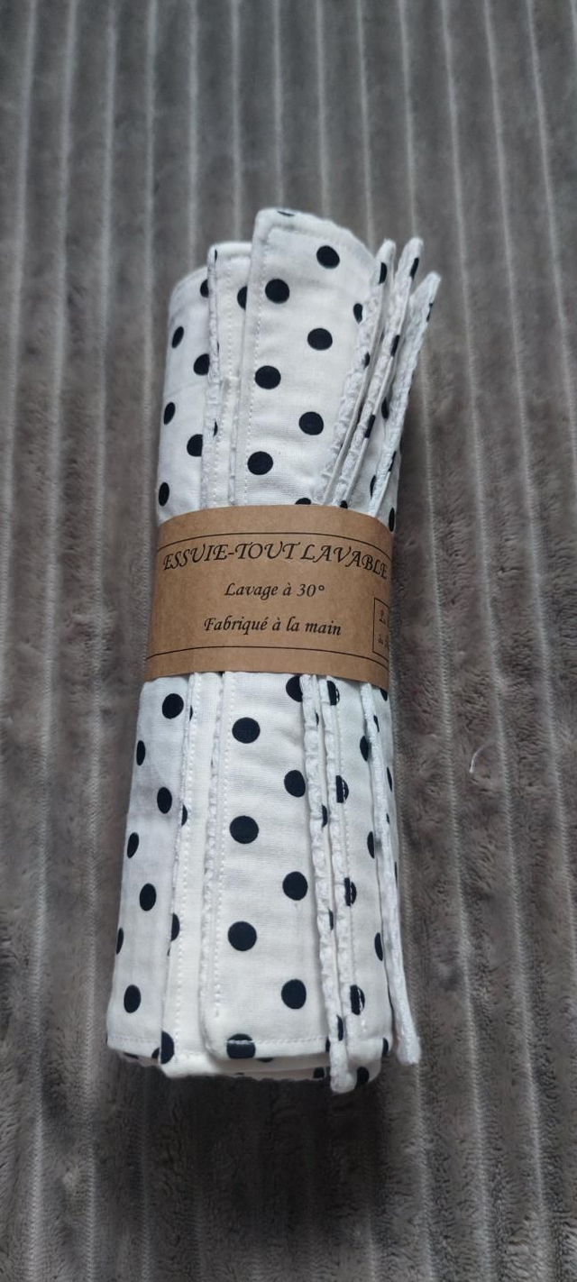 Essuie tout lavable pois