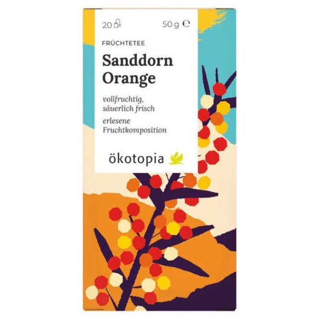 Ökotopia Früchtetee Sanddorn Orange 20 Beutel