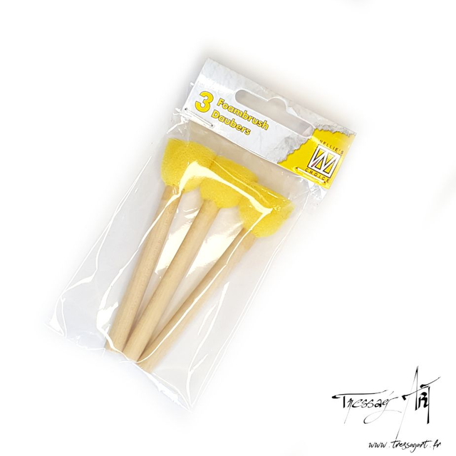 PINCEAU EPONGE MOUSSE PAR 3 - NELLIE&#039;S CHOICE - AM038