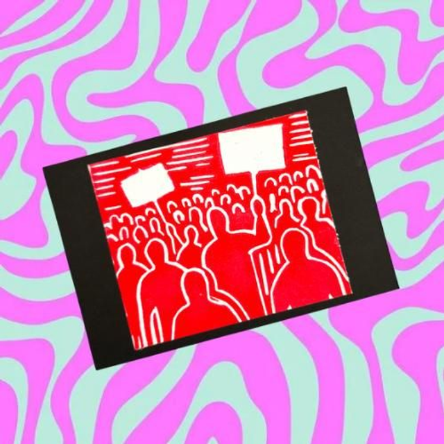 La colère Linogravure 