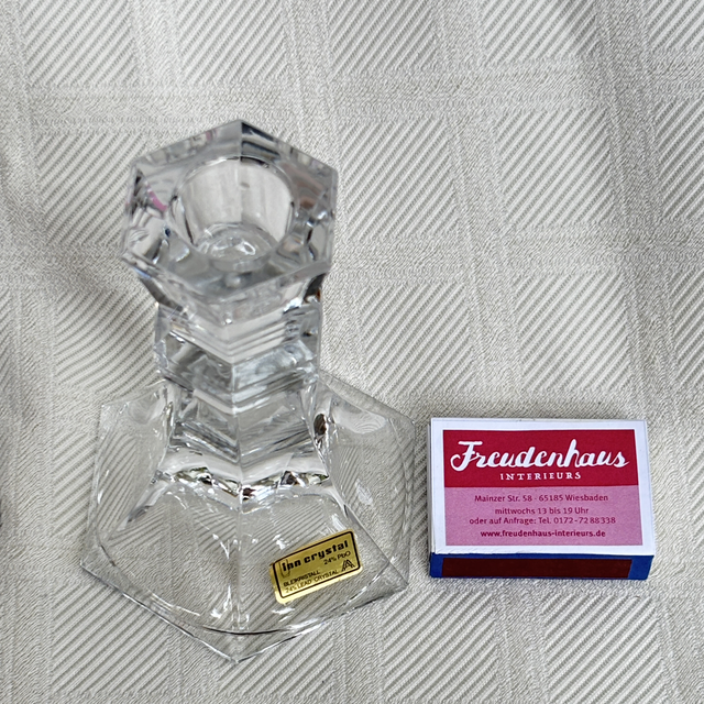 Kerzenhalter aus Kristallglas Paar