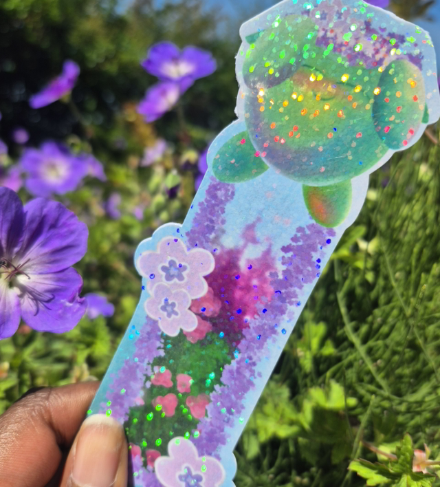 Marque-page « bouboule fluffy » Saison des fleurs 