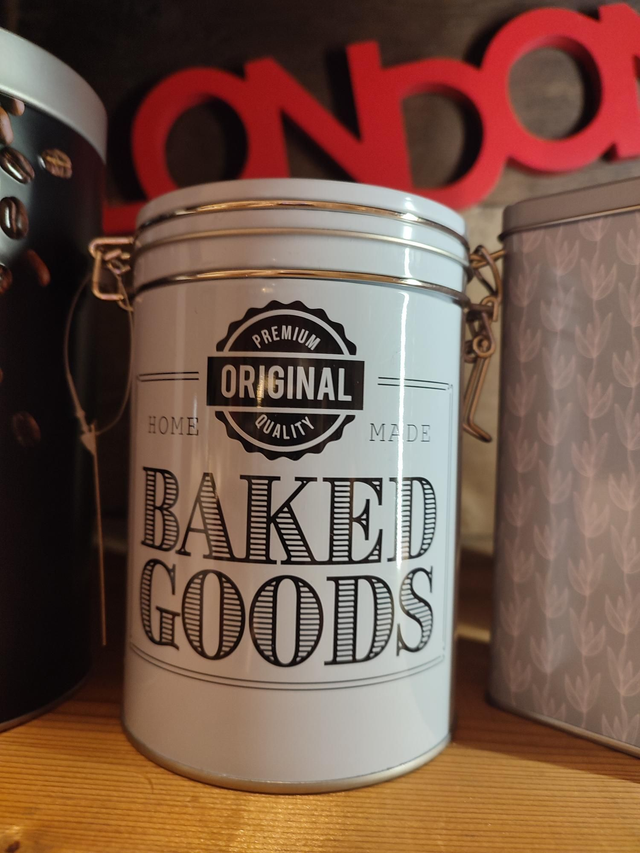 Boîte café bleu ronde