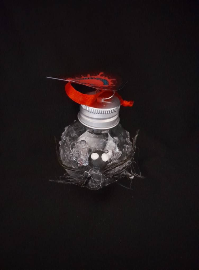Spider On Cobwebs Custom Decorated &amp; Designed On 50ml Re-Fill Bauble (1)