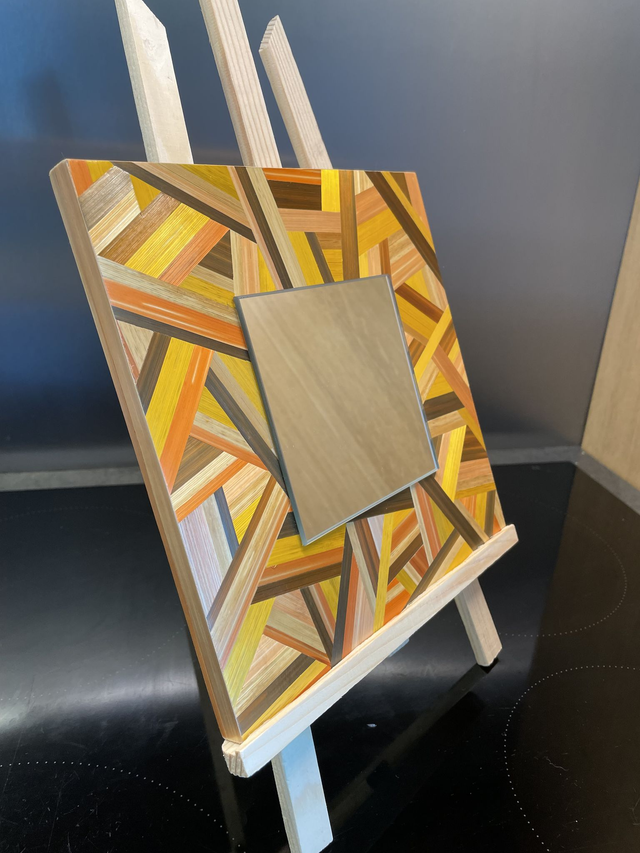 Miroir carré couleurs