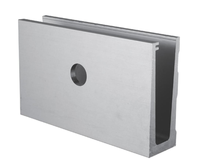 2.5m Silver Slim Balustrade Channel System SIDE FIX