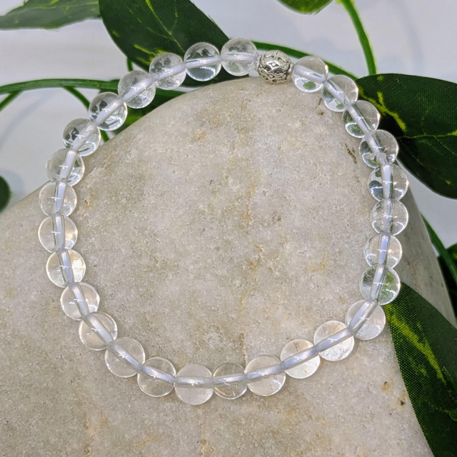 Bracelet &quot;Cristal de roche&quot; 6mm BR-058