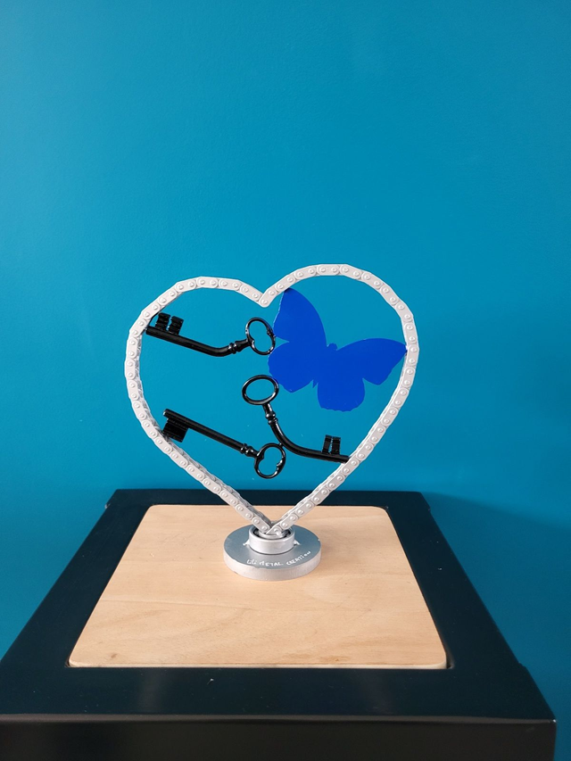 Cœur papillon et clés