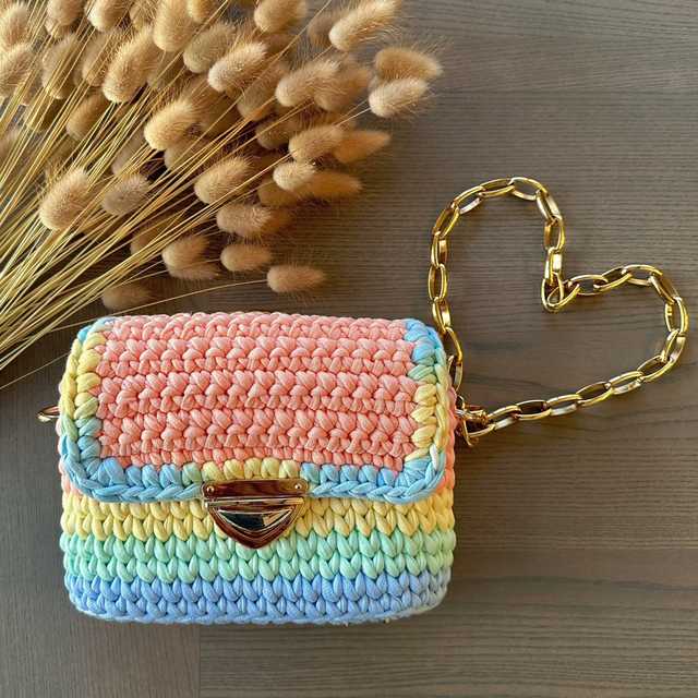Rainbow mini cross body bag