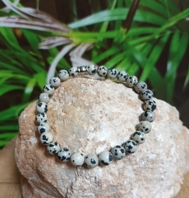 Bracelet en jaspe dalmatien