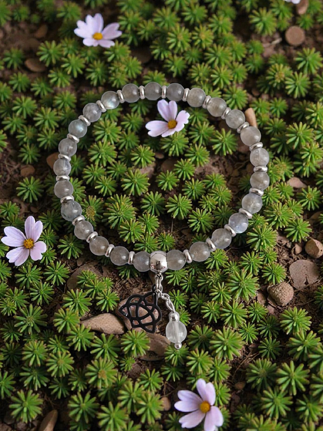 Bracelet Labradorite Triquetra - Protection & Intuition