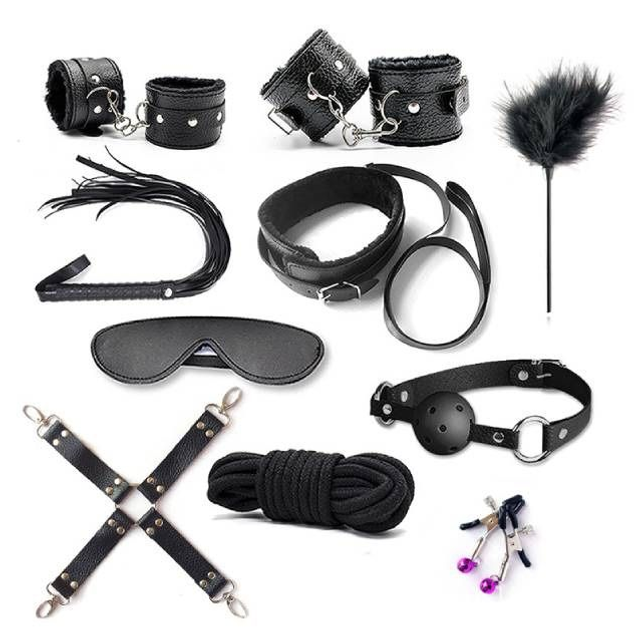 Kit Sado BDSM com 10 Peças