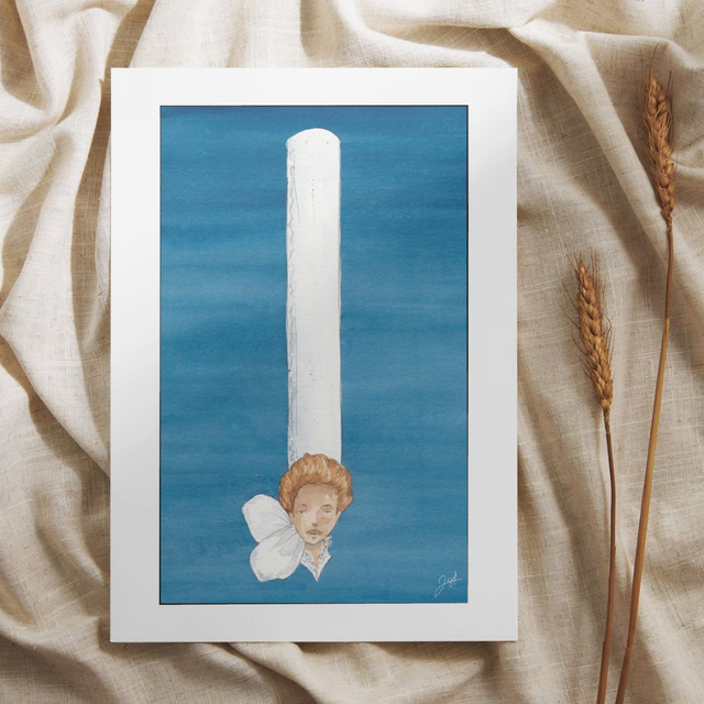 Carte postale - Bigoudène - Fond Bleu