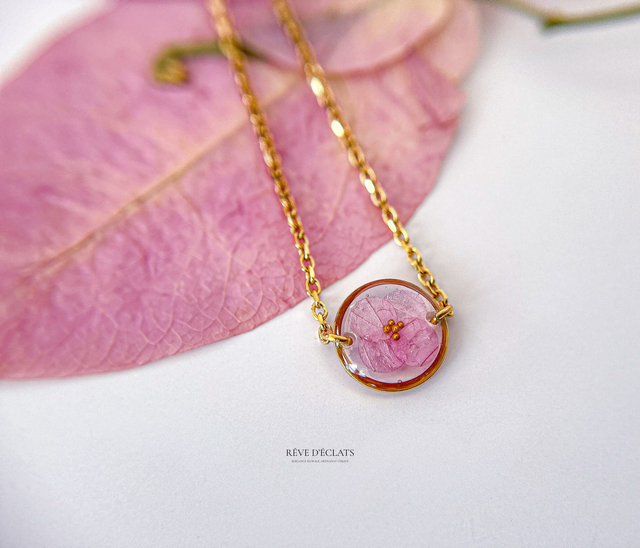 Chaîne de cheville - Fleur de bougainvillier