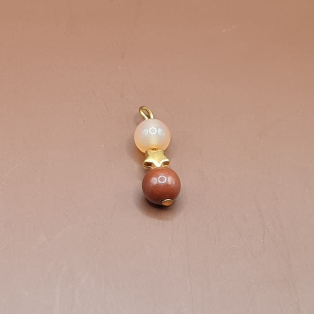 Pendentif Cornaline - obsidienne acajou