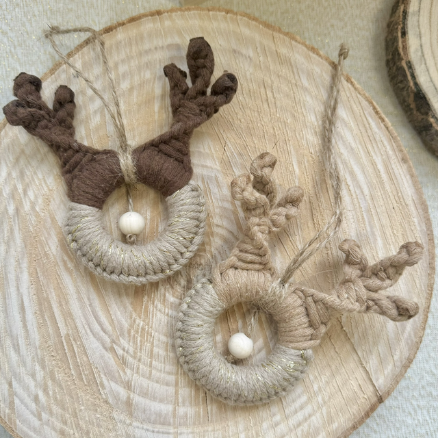 Macrame Reindeers decoration 