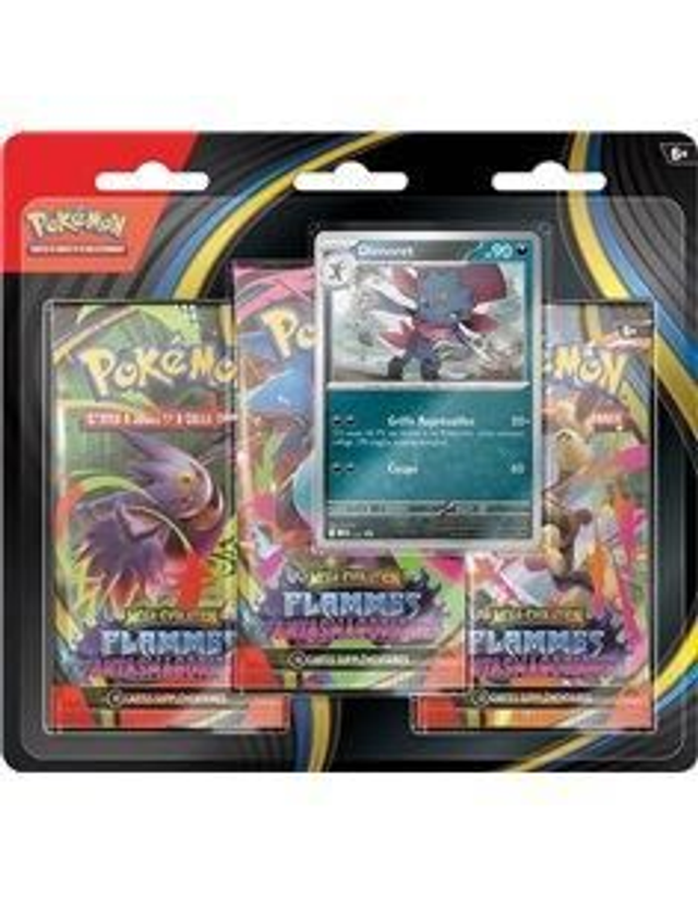 Pokémon ME02: Pack 3 Boosters Méga Évolutions Flammes Fantasmagoriques
